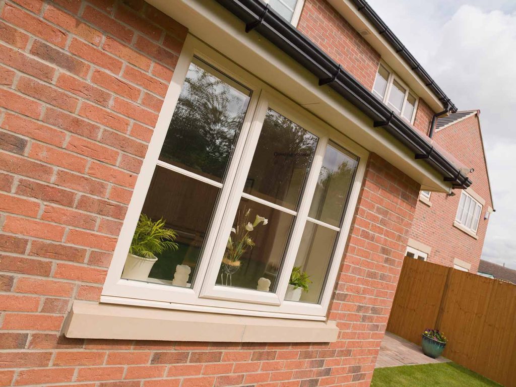 Cream uPVC Liniar Windows